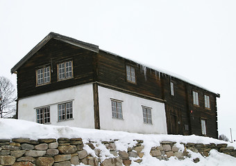 Image showing Old vintage building in Roros norway