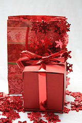 Image showing Red christmas gifts