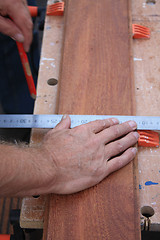 Image showing A Carpenter Getting Ready For Work