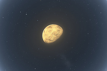 Image showing moon and stars