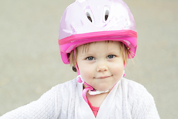 Image showing Little girl with helmet