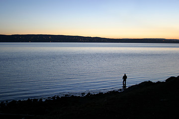 Image showing Evening Fishing