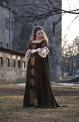 Image showing Beauty in medieval dress