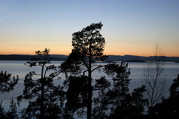 Image showing Oslo Fjord Sunset