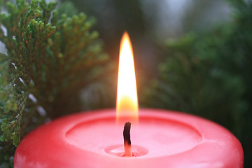 Image showing Red candle