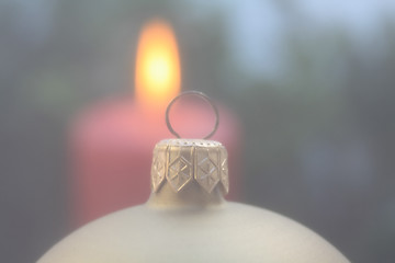 Image showing soft focus shot of christmas ornament