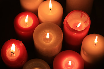 Image showing burning candles