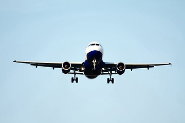 Image showing Plane approaching runway