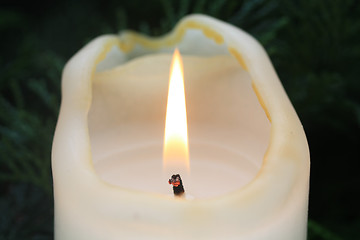Image showing Ivory white candle