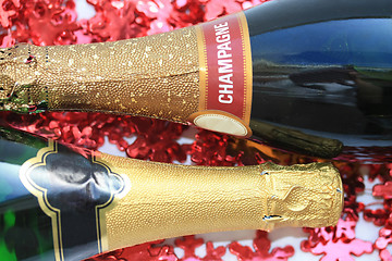 Image showing two bottles of champagne