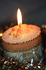 Image showing Decorated Christmas Candle