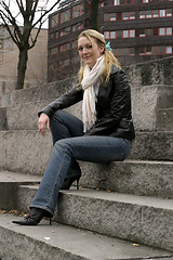 Image showing Young Woman in City