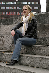 Image showing Young Woman in City