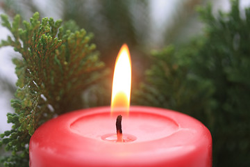 Image showing Red candle