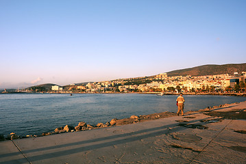 Image showing Town of Kusadasi at Sunset