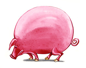 Image showing fat big pig