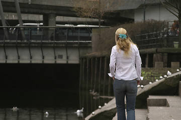 Image showing Young Woman Back