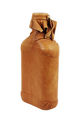 Image showing Leather flask