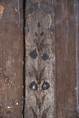 Image showing Fading colors of painting on the palace wall.