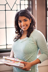 Image showing Asian student in library