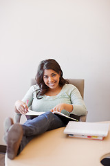 Image showing Asian student studying