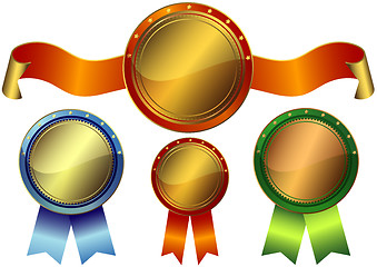 Image showing Set metallic awards