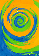 Image showing swirl painting background