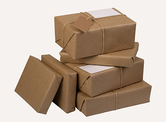 Image showing a pile of  mail parcels