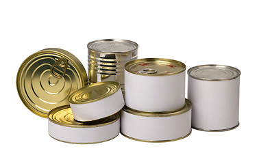 Image showing food tin cans 