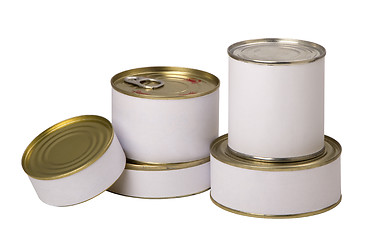 Image showing food tin cans 