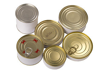 Image showing food tin cans 