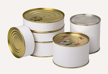 Image showing food tin cans 