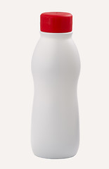 Image showing empty plastic bottle of yoghurt or milk