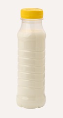 Image showing empty plastic bottle of yoghurt or milk