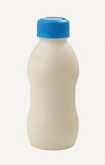 Image showing empty plastic bottle of yoghurt or milk