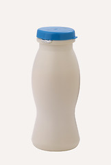 Image showing empty plastic bottle of yoghurt or milk