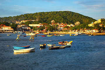 Image showing Boats over the sea in Buzios,Rio de janeiro, Brazil