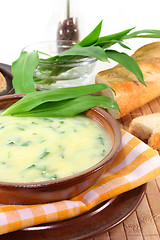 Image showing Wild garlic soup