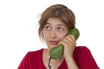 Image showing Woman during phone call