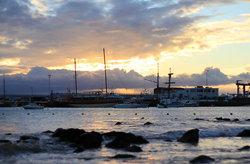 Image showing Los Cristianos harbor.