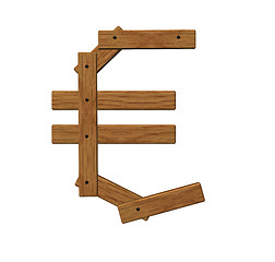 Image showing wooden euro