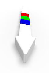 Image showing arrow with rgb stripes
