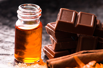 Image showing chocolate with orange and cinnamon