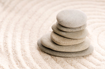 Image showing Zen. Stone and sand 