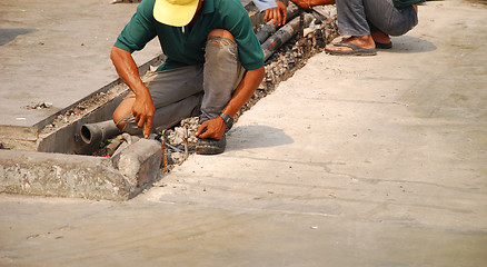 Image showing street worker