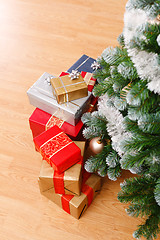 Image showing Christmas tree with presents