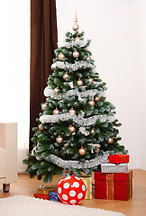 Image showing Decorated Christmas tree with presents