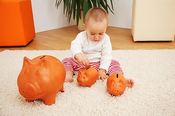 Image showing Metaphoric early savings, insurance or investment