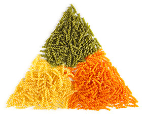 Image showing Bunch of naturally colored pasta