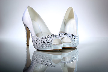 Image showing Elegant wedding shoes